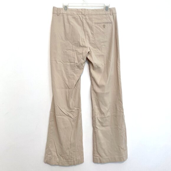 EXPRESS Editor Stretch Mid Rise Wide Leg Trouser Pant Cream Beige Flare ? Work 8 - Picture 11 of 15